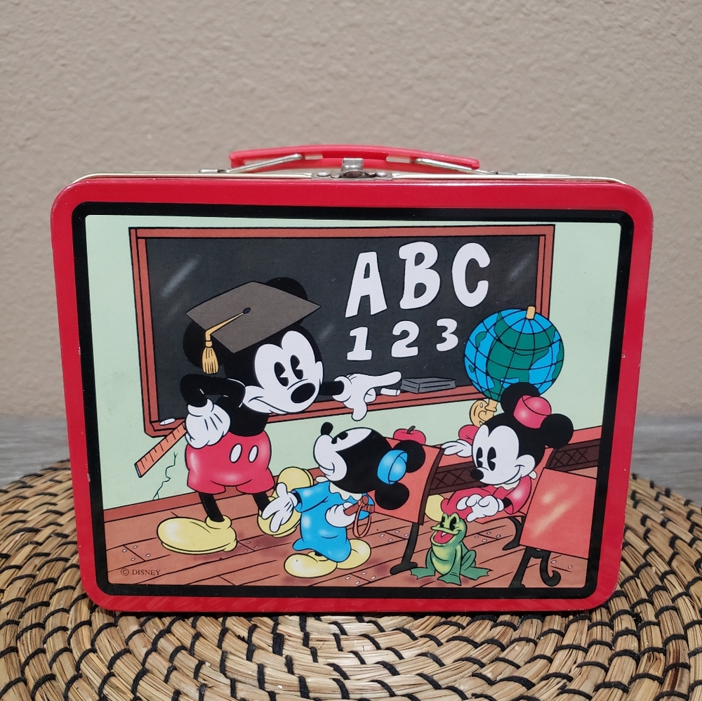 Vintage Mickey Mouse Tin Lunch Box 1997 Series #2 ABC 123
